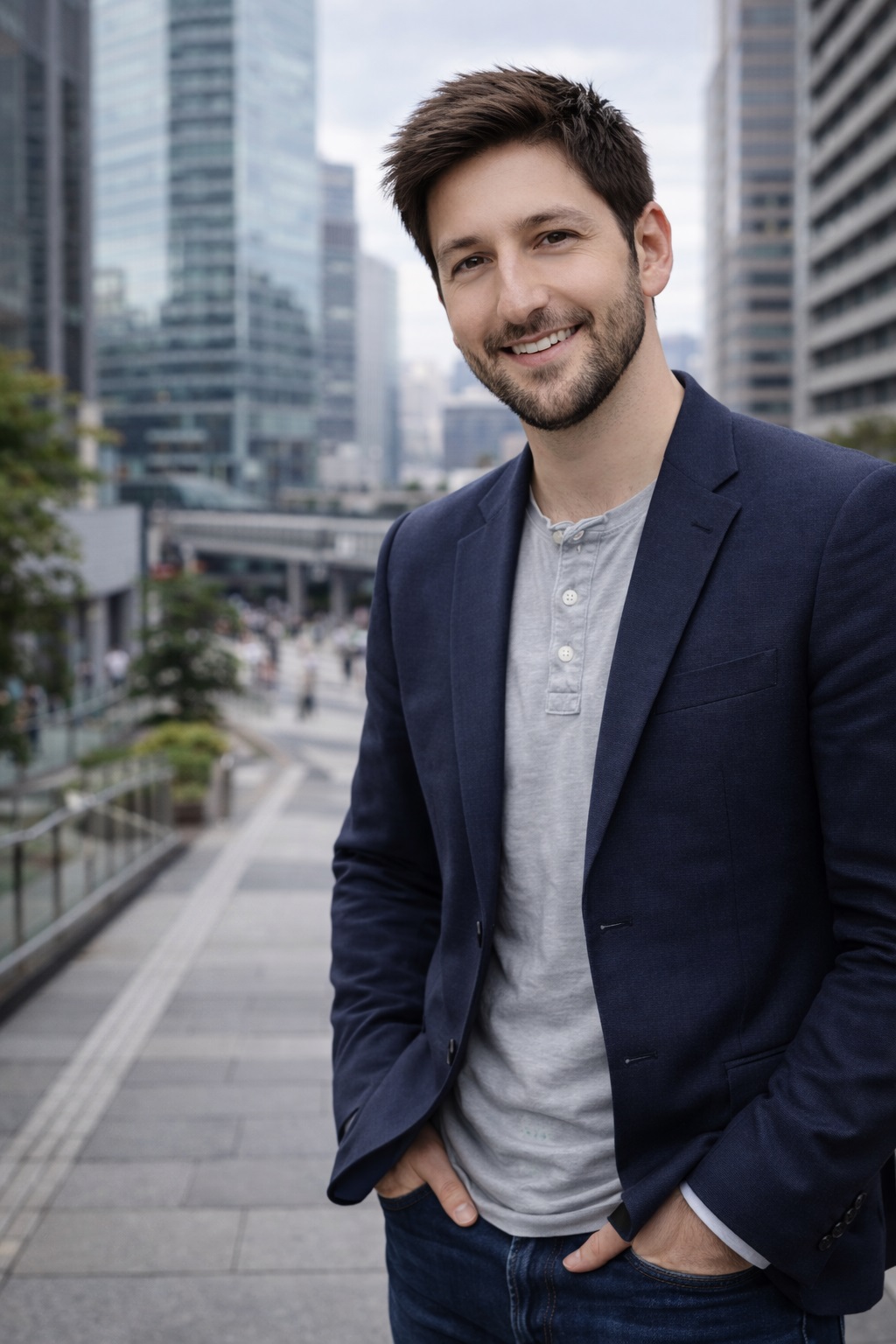Chase Arenella professional business casual portrait in modern city environment